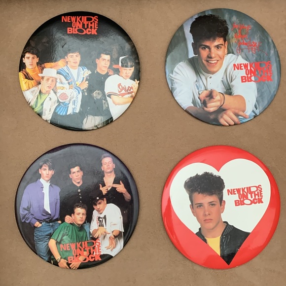 4 Vintage New Kids On The Block NKOTB 6 inch 6” Pin Button - Picture 7 of 7